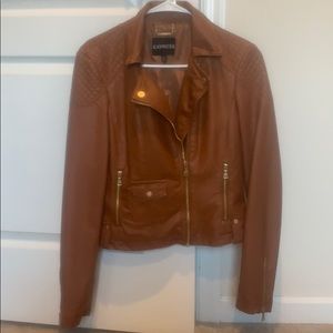 Express brown leather jacket